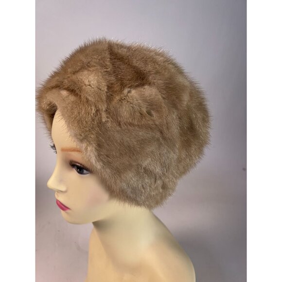 Vintage Lee Bury Dallas Beige Mink Fur Hat - Picture 13 of 16